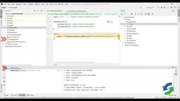 How to build and run a Java example from CAD Exchanger SDK