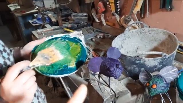 муха из арт бетона - покраска смотреть онлайн