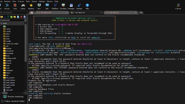 create database oracle 19c silent mode смотреть онлайн