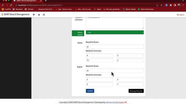 School Result Management System V2.7 смотреть онлайн