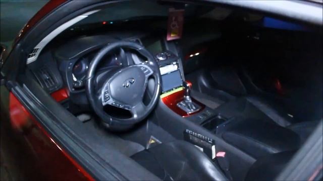 Candy Red Infiniti G37 On Staggered 22