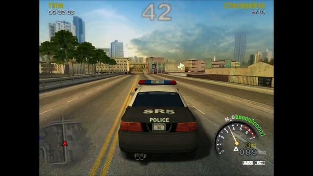 Street Racing Syndicate - Driving the police car in Miami смотреть онлайн