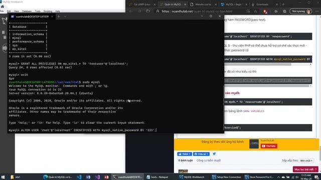 WSL03 - Cài đặt MySQL Workbench, quản lý MySQL Server trên WSL смотреть онлайн