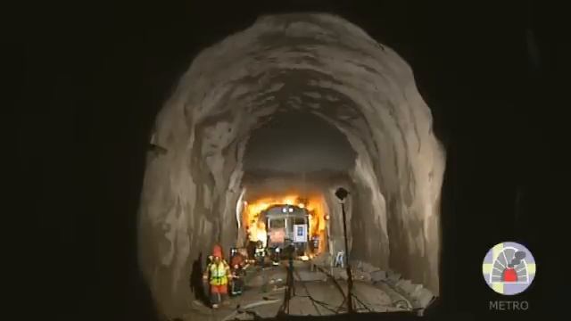 2011-09-13: Full-scale fire test in train tunnel, METRO project, Arvika, Sweden смотреть онлайн