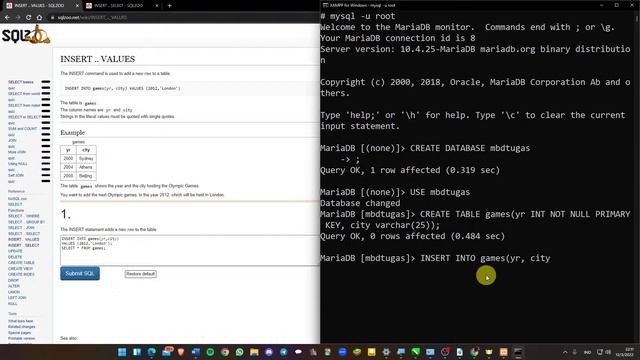 XAMPP | CREATE DATABASE WITH MYSQL смотреть онлайн