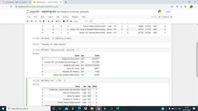 iloc in python dataframe смотреть онлайн