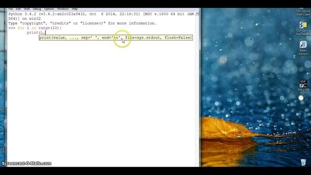 Printing in a line with for loop python 3 4 смотреть онлайн