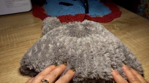 ?Меховая шапка спицами из Ярнарт минк