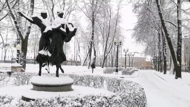 Зимняя сказка в Минске . релакс-музыка.relax music Belarus. смотреть онлайн