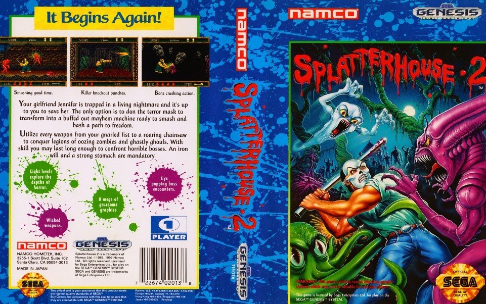 Sega Mega Drive 2 (Smd) 16-bit Splatter House 2 (Дом ужасов 2), Полное Прохождение