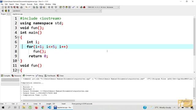 Static Variables and Register Variables in C++(Urdu/Hindi) смотреть онлайн