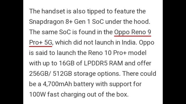 OPPO RENO 10 PRO + 5G SPECIFICATION TIPPED ONLINE смотреть онлайн