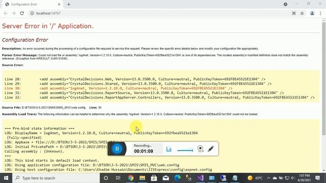 How Fix log4net issue in VS 2021 | Log4net not load in VS 2019 смотреть онлайн
