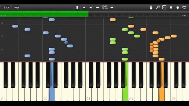 3D World Runner - Theme Piano Tutorial (synthesia cover + midi) смотреть онлайн