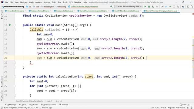 Java Cyclic Barrier with example смотреть онлайн