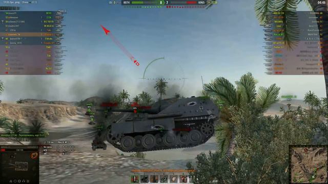 WorldOfTanks. Баг на карте песчаная река. Танк завис в воздухе. смотреть онлайн