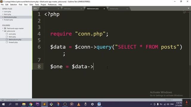 61 - Getting Data with FetchColumn - Complete PHP Course смотреть онлайн