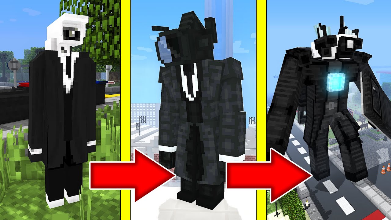 Как менялся КАМЕРАМЕН и его жизненный цикл в майнкрафт ! Эволюция CAMERAMAN SKIBIDI TOILET MINECRAFT смотреть онлайн