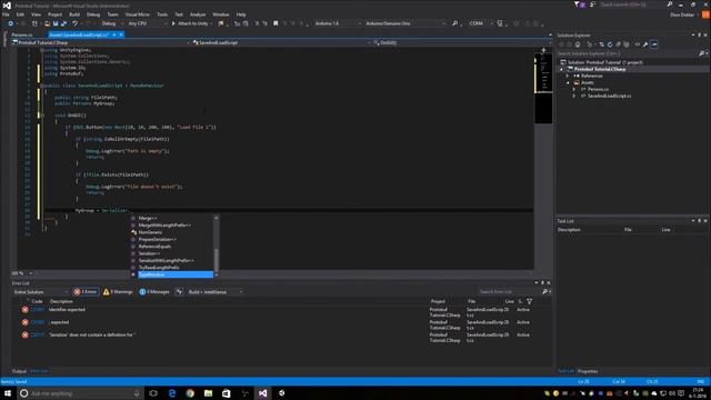 C# Serialization Tutorial - Using Protobuf and Unity - Save data on disk смотреть онлайн