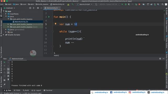 Kotlin : While & Do While Loop | Added Subtitles | android coding смотреть онлайн