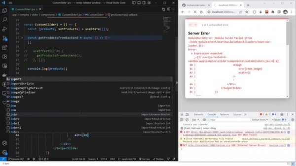 Swiper React slider with real API using Next js And Tailwind CSS