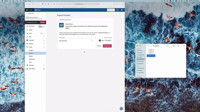 Importing a WordPress XML file смотреть онлайн