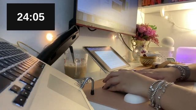50 minutes study with me ? real time, background noise & no music | ⏱️timer + bell смотреть онлайн