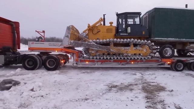 Бульдозер с балком на трал и в путь 150 км смотреть онлайн