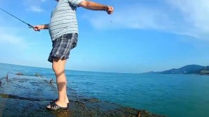 Ловим барабульку с волнореза