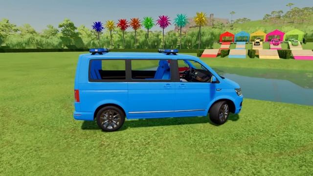 TRANSPORTING BMW, DODGE, VOLKSWAGEN, DACIA & FORD POLICE CARS WITH TESLA TRUCKS - Farming Simulator смотреть онлайн