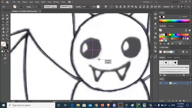 Illustrator tutorial how to create image sketch to vector||Bat Logo with illustrator|| Love New Tec смотреть онлайн