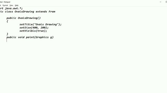 How to in JAVA Ovals Drawing Sources Code with Output running command (CS ENGINEERING) смотреть онлайн