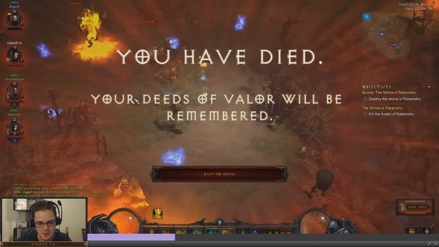 Diablo 3 Reaper of Souls: Hardcore Death Analysis - Rakanishu Bug (RIP Video) смотреть онлайн