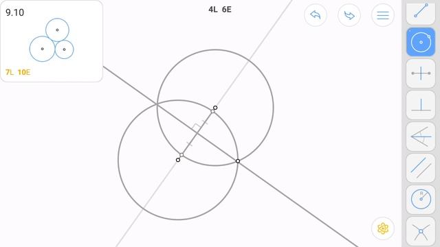 Euclidea 9.10 (Iota 10) Solution walkthrough смотреть онлайн