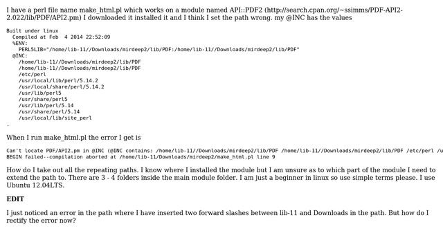 Ubuntu: Why does my program not execute a perl file? смотреть онлайн