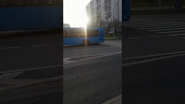 ЛиАЗ 5292 по маршруту 18 на перекрёстке со Старокачаловской и Коктебельской улицей #short #like смотреть онлайн