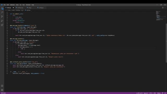 Оплата через QIWI в Telegram Боте / Aiogram смотреть онлайн