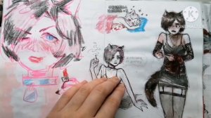 это что снова обзор на скетчбук есукимы??? ну да) хештег кошкомальчики хештег геншин