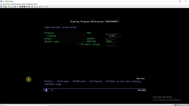 IBM i, AS400 Tutorial, iSeries, System i - LEVEL CHECK ERROR (CPF4131) | DSPPGMREF command смотреть онлайн