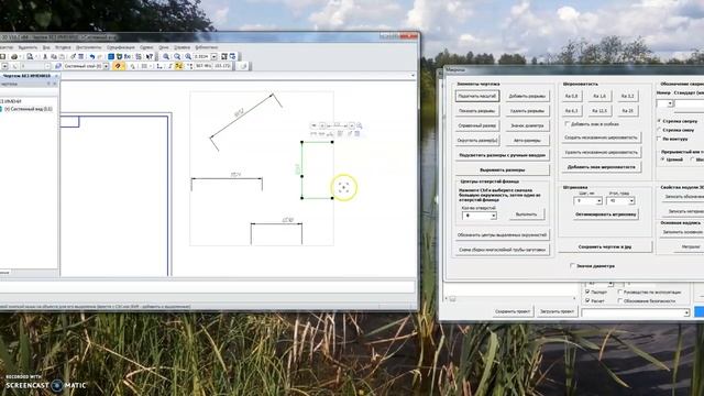 Добавление и удаление значка диаметр на размеры на чертежах Компас 3D с помощью макроса смотреть онлайн