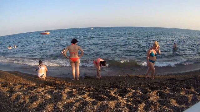 Вечерний пляж Club Hotel Sera Antalya Средиземное морюшко 01 07 2023