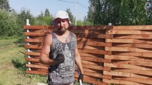Дачный плетёный забор из дерева своими руками.