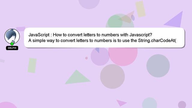 JavaScript : How to convert letters to numbers with Javascript? смотреть онлайн
