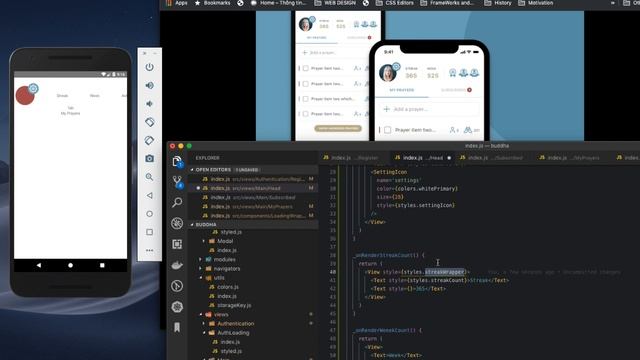 React-native Buddha App live stream part 3 смотреть онлайн