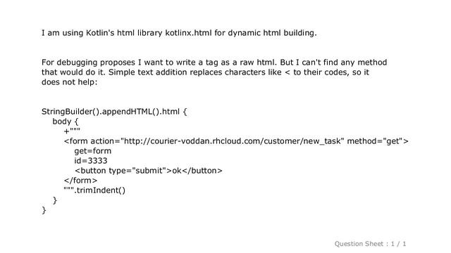 HTML : Write raw html code inside kotlinx.html DSL смотреть онлайн