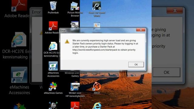 Need For Speed - World . Problem Error.