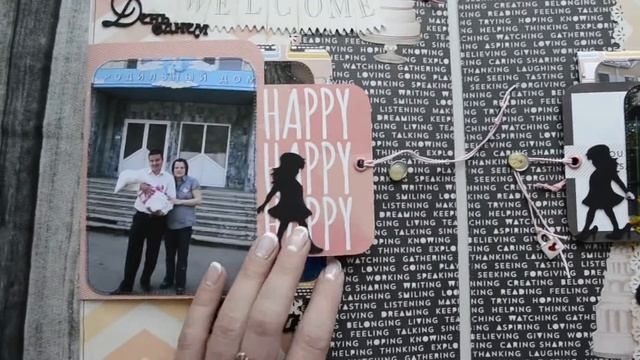 Оформленный фотоальбом на 80 фото. Скрапбукинг