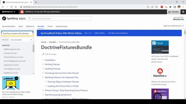 Установка пакета для работы с Fixtures в Symfony смотреть онлайн