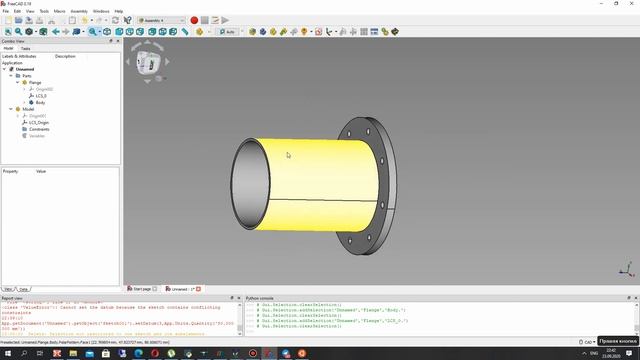 FreeCAD Tutorial | Using Assembly 4 and Fasteners Workbenches for Pipe Flange Connections смотреть онлайн