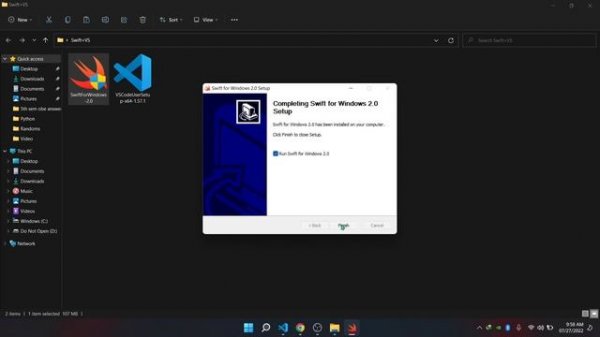 Swift in windows | VS Code 2022